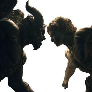 Devil Vs Angel V2 Vinyl Car Decal Sticker – Waterproof & UV-Resistant 3.4133333333333336"