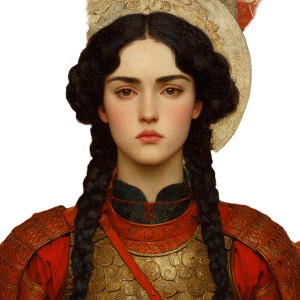 Mongolian Warrior Queen V2 Vinyl Car Decal Sticker – Waterproof & UV-Resistant 3.4133333333333336"