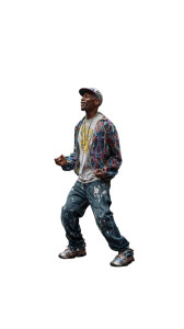 Dancing Man Hustle Vinyl Car Decal Sticker – Waterproof & UV-Resistant 9.706666666666667"