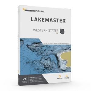 Enhance Your Fishing Experience with Humminbird LakeMaster Western States Edition Marine Cartography for GPS-Equipped HELIX G3/G3N Devices