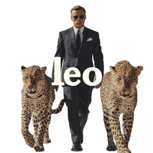 Leo With Leopards Vinyl Car Decal Sticker – Waterproof & UV-Resistant 3.4133333333333336"