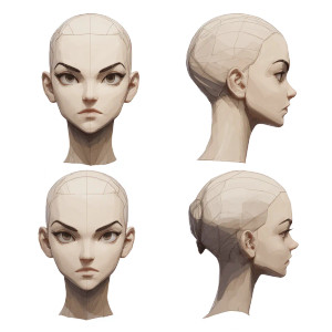 Bald Female Character Vinyl Car Decal Sticker – Waterproof & UV-Resistant 6.826666666666667"