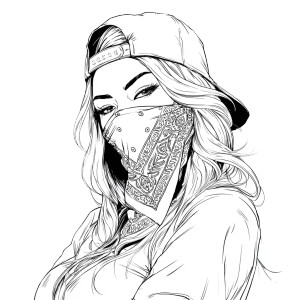 Gangster Girl Vinyl Car Decal Sticker – Waterproof & UV-Resistant 6.826666666666667"