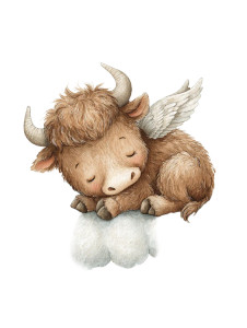 Buffalo Cub Angel Vinyl Car Decal Sticker – Waterproof & UV-Resistant 8.213333333333333"