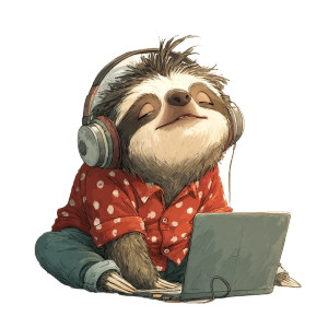 Cartoon Sloth Sticker Vinyl Car Decal Sticker – Waterproof & UV-Resistant 6.826666666666667"