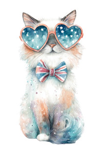 Patriotic Siamese Cat Vinyl Car Decal Sticker – Waterproof & UV-Resistant 4.4