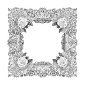 Vintage Lace Frame Vinyl Car Decal Sticker – Waterproof & UV-Resistant 6.826666666666667"