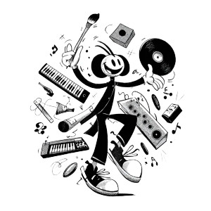 Juggling Artist Dj Vinyl Car Decal Sticker – Waterproof & UV-Resistant 6.826666666666667"