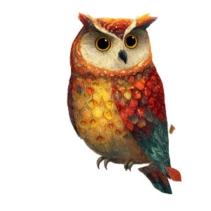 Wise Forest Owl Vinyl Car Decal Sticker – Waterproof & UV-Resistant 6.826666666666667"