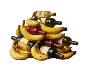 Banana Wine Bottles Vinyl Car Decal Sticker – Waterproof & UV-Resistant 3.0933333333333333"