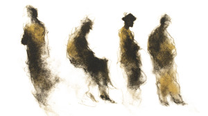 Mysterious Scribbled Figures Vinyl Car Decal Sticker – Waterproof & UV-Resistant 2.72"