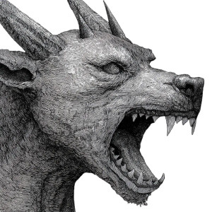 Demonic Hell Dog Vinyl Car Decal Sticker – Waterproof & UV-Resistant 3.4133333333333336"