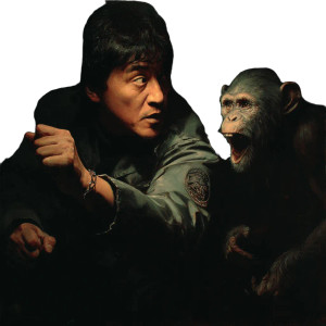 Jackie Chan Vs Monkey Vinyl Car Decal Sticker – Waterproof & UV-Resistant 3.4133333333333336"