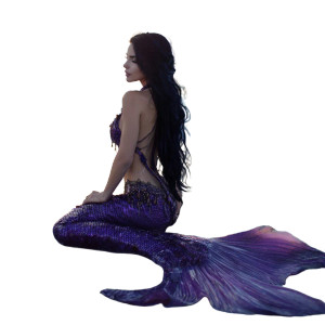 Mermaid On Beach V3 Vinyl Car Decal Sticker – Waterproof & UV-Resistant 3.4133333333333336"