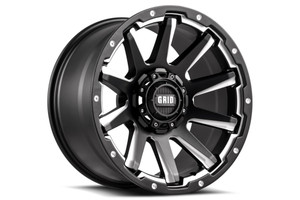 Ultimate Off-Road Upgrade | Grid Wheels GD05 20x10 Matte Black | TPMS Compatible | 2600 lb Capacity