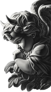 Baby Angel Tattoo Vinyl Car Decal Sticker – Waterproof & UV-Resistant 9.706666666666667"