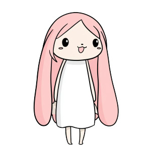 French Lop Rabbit Girl Vinyl Car Decal Sticker – Waterproof & UV-Resistant 6.826666666666667"