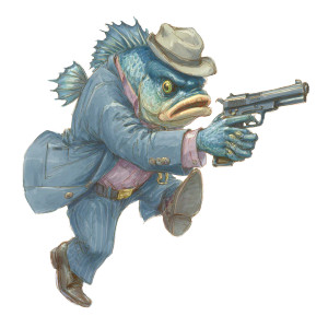 Fish Robber Vinyl Car Decal Sticker – Waterproof & UV-Resistant 3.4133333333333336"