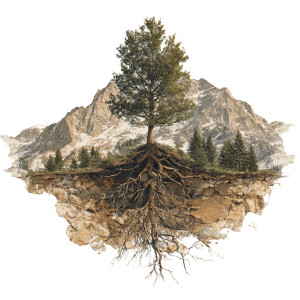 Tree Roots Spread Vinyl Car Decal Sticker – Waterproof & UV-Resistant 3.4133333333333336"