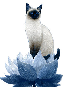 Siamese Cat Fairy Vinyl Car Decal Sticker – Waterproof & UV-Resistant 3.946666666666666