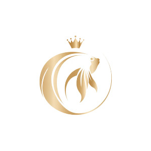 Golden Crown Fish Vinyl Car Decal Sticker – Waterproof & UV-Resistant 6.826666666666667"