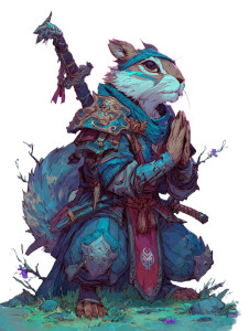 Samurai Chipmunk V2 Vinyl Car Decal Sticker – Waterproof & UV-Resistant 8.213333333333333"