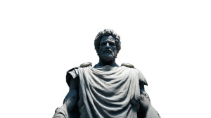 Stoic Deity Figure Vinyl Car Decal Sticker – Waterproof & UV-Resistant 2.72"