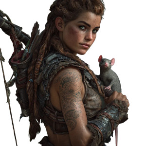 Tribal Warrior Archer Vinyl Car Decal Sticker – Waterproof & UV-Resistant 3.4133333333333336"