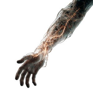 Futuristic Nervous Hand Vinyl Car Decal Sticker – Waterproof & UV-Resistant 3.4133333333333336"