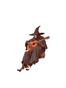 Grim Guitar Reaper Vinyl Car Decal Sticker – Waterproof & UV-Resistant 8.213333333333333"