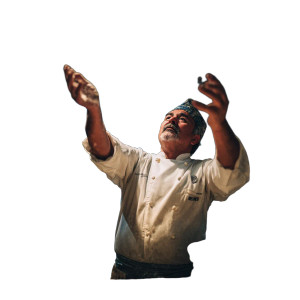 Chef Throwing Pizza Vinyl Car Decal Sticker – Waterproof & UV-Resistant 3.4133333333333336"