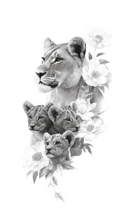 Lioness And Cubs Tattoo Vinyl Car Decal Sticker – Waterproof & UV-Resistant 9.49333333333333 Lioness And Cubs Tattoo Vinyl Car Decal Sticker – Waterproof & UV-Resistant 9.49333333333333