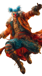 Flamboyant Pirate Clown V2 Vinyl Car Decal Sticker – Waterproof & UV-Resistant 9.706666666666667"