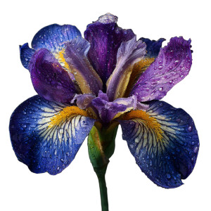 Blue Purple Iris Vinyl Car Decal Sticker – Waterproof & UV-Resistant 6.826666666666667"