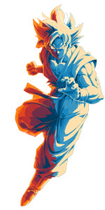 Goku Action Pose V2 Vinyl Car Decal Sticker – Waterproof & UV-Resistant 5.12"