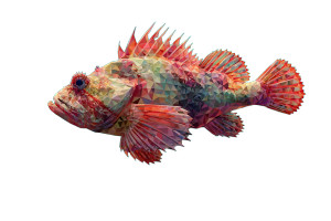 Vibrant Geometric Scorpionfish Vinyl Car Decal Sticker – Waterproof & UV-Resistant 2.986666666666667"