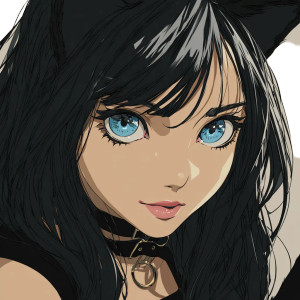 Anime Black Cat V3 Vinyl Car Decal Sticker – Waterproof & UV-Resistant 3.4133333333333336"