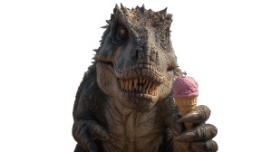 Dinosaur At Fair Vinyl Car Decal Sticker – Waterproof & UV-Resistant 5.4