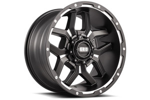 Upgrade your 2007 Toyota Tundra | Grid Wheels GD07 | 20x10 Matte Black With Milled Accents, TPMS Compatible