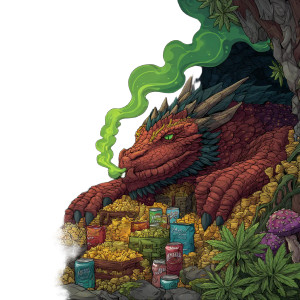 Snack Hoard Dragon Vinyl Car Decal Sticker – Waterproof & UV-Resistant 6.826666666666667"