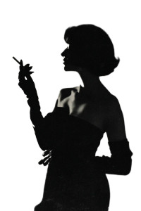 Noir Gloved Woman Vinyl Car Decal Sticker – Waterproof & UV-Resistant 8.96"