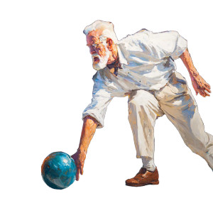 Charles Barkley Bowling Vinyl Car Decal Sticker – Waterproof & UV-Resistant 3.4133333333333336"