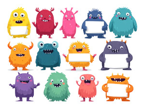 Colorful Monster Squad V2 Vinyl Car Decal Sticker – Waterproof & UV-Resistant 6.1866666666666665"