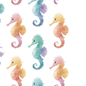 Pastel Seahorse Vinyl Car Decal Sticker – Waterproof & UV-Resistant 3.4133333333333336"
