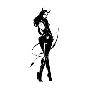 Devil Logo V2 Vinyl Car Decal Sticker – Waterproof & UV-Resistant 3.4133333333333336"