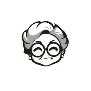 Chibi Grandma Vinyl Car Decal Sticker – Waterproof & UV-Resistant 6.826666666666667"