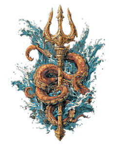 Poseidon'S Trident Vinyl Car Decal Sticker – Waterproof & UV-Resistant 8.213333333333333"