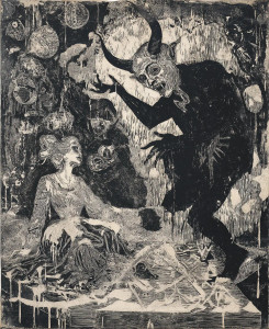 Satanic Ritual Scene V2 Vinyl Car Decal Sticker – Waterproof & UV-Resistant 4.05333333333333