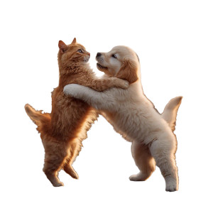 Cat Hugs Puppy Vinyl Car Decal Sticker – Waterproof & UV-Resistant 3.4133333333333336" Cat Hugs Puppy Vinyl Car Decal Sticker – Waterproof & UV-Resistant 3.4133333333333336"