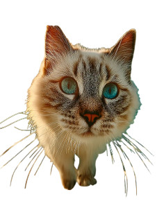 Underwater Siamese Cat Vinyl Car Decal Sticker – Waterproof & UV-Resistant 4.1066666666666665"